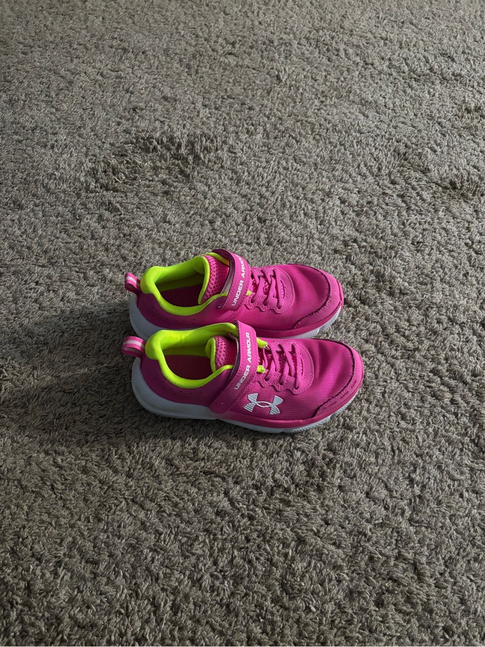 Girls pink Under Armour sneakers